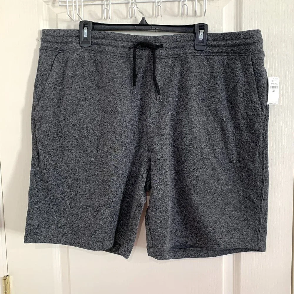 Old Navy Fleece Jogger Sweat Shorts Black Heather Men’s Size XXL Tall NEW